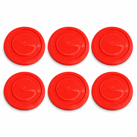 Mian Red Plastic Lids fits Luminarc Working Glass 6 Pack