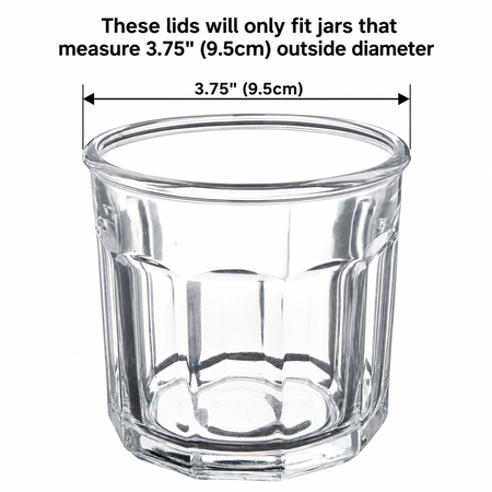 Mian Red Plastic Lids fits Luminarc Working Glass 6 Pack
