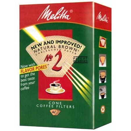 Melitta 622752 #2 Natural Brown Coffee Filters, 100 Count