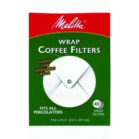 Melitta 627402 White Wrap Around Coffee Filters, 40 Count