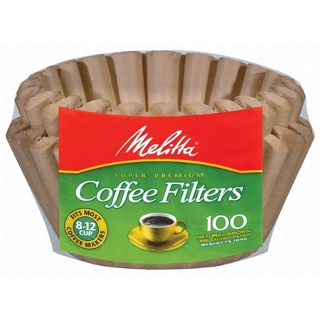 Melitta 629092 Natural Brown 8-12 Cup Coffee Filters, 100 Count