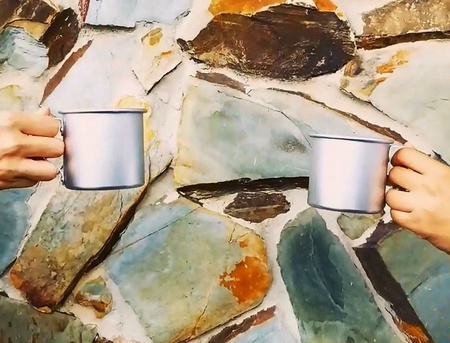 Mian 12 Ounce Aluminum Country Camping Mug Drinking Cup 48 Pieces