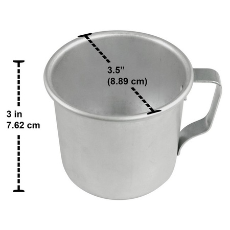 Mian 12 Ounce Aluminum Country Camping Mug Drinking Cup 48 Pieces