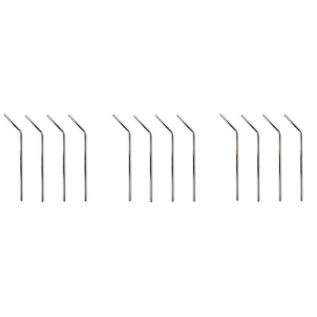 Mian Stainless Steel Drinking Straws 12 Pack with Cleaning Brush