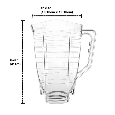 Break Resistant Plastic Blender Jar for Oster & Osterizer