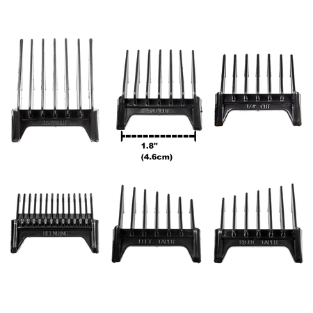Miaco Set Of Six Clipper Guide Combs Compatible with Oster and Raycine Clipper Models 254, 274, 284, 650, 820 & 974