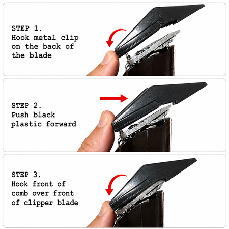 Miaco 10 Piece Universal Clipper Guide Comb Guard Set Compatible with Oster Classic 76, A5, Andis AG, BG, Wahl, etc.