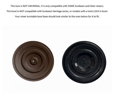 Mian 4 Quart Stainless Steel Bowl Compatible with many Sunbeam & Oster Mixers