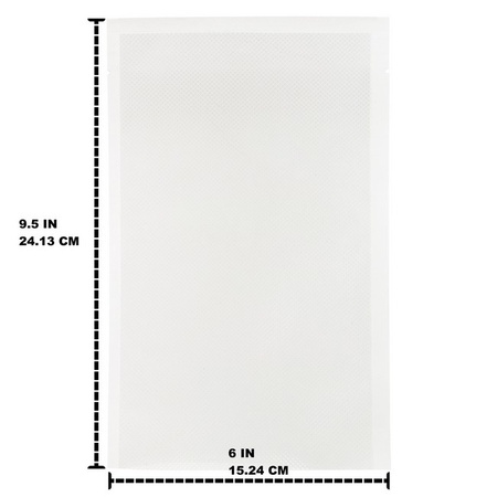 Vacuum Sealer Bags Pint Size 6" x 9.5" (15cm x 24cm) Bags, 100 Pack fits Foodsaver and others