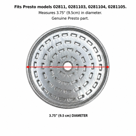Presto 44199 Coffee Percolator Basket Lid fits 12-cup models 0281103, 0281104 and 0281105