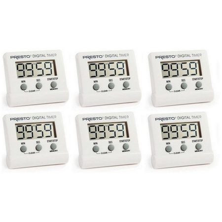 Presto 04213 Electronic Digital Timer 6 Pack