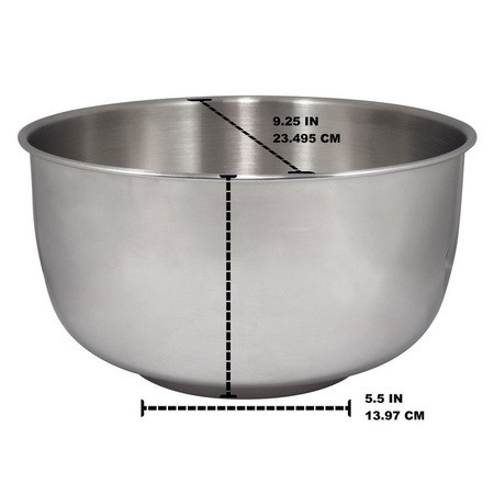 Replacement Large Stainless Steel Bowl fits Sunbeam & Oster Mixers