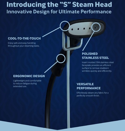 Jiffy Steamer J-2S 02315 Garment Clothes Steamer with Stainless Steel Steam Head