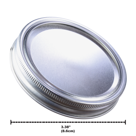 Sunshine Mason Co. Mason Jars Lids and Bands Regular Mouth Silver 12 Pieces