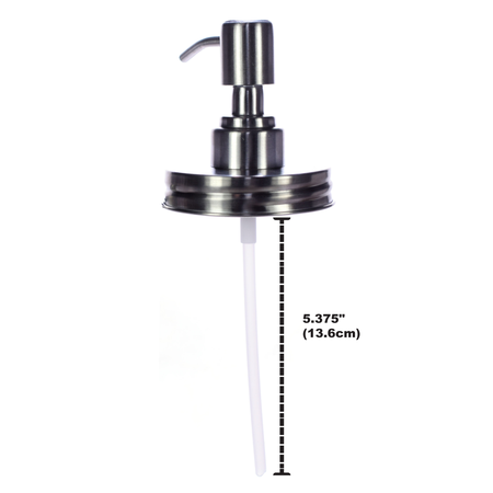 Sunshine Mason Co.. Mason Jar Liquid Soap Dispenser Lid Silver