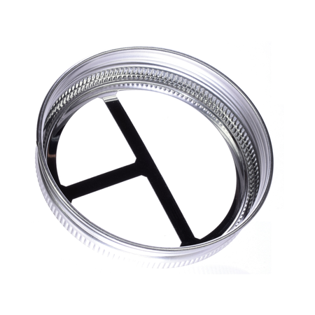 Sunshine Mason Co. Toothbrush Holder Lid Wide Mouth Steinless Steel Silver 2 Pieces