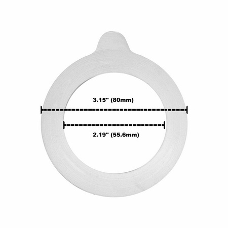 Sunshine Mason Co, Wire Bail Rubber Jar Gaskets 3.15" (80mm) fits Bormioli Fido Jars Made in USA 6 Pieces