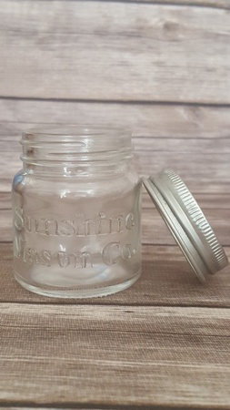 Sunshine Mason Co. Mini Mason Jar Shot Glasses with Metal Lid 2 Ounces, 12 Pieces