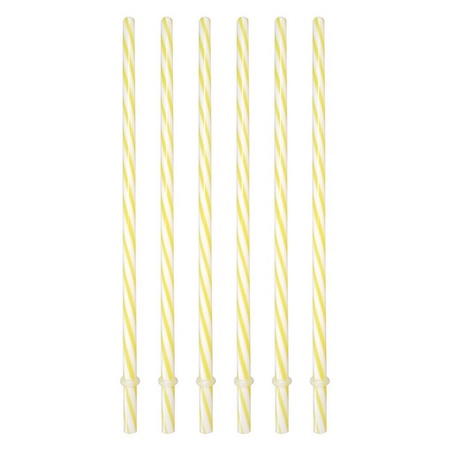9 Clear Stripe Reusable Straw 