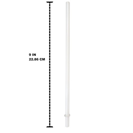 Sunshine Mason Co. Plastic Reusable Drinking Straws 6 Pieces, White