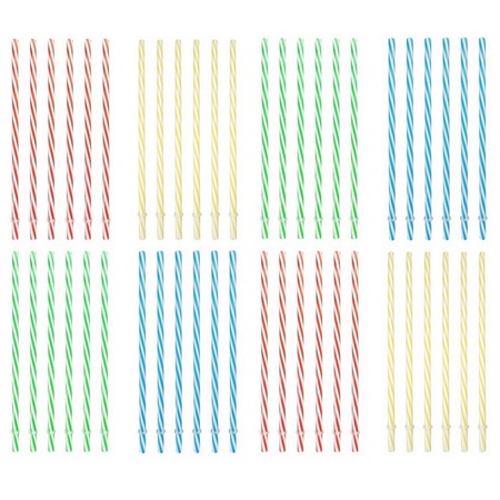 Sunshine Mason Co. Plastic, Reusable Drinking Straws 48 pieces, Multi Colors