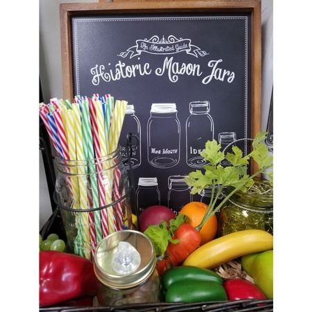 Sunshine Mason Co. Plastic, Reusable Drinking Straws 48 pieces, Multi Colors