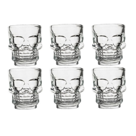 Sunshine Mason Co. Skull Shot Glasses 3D Scary, 6 Pieces