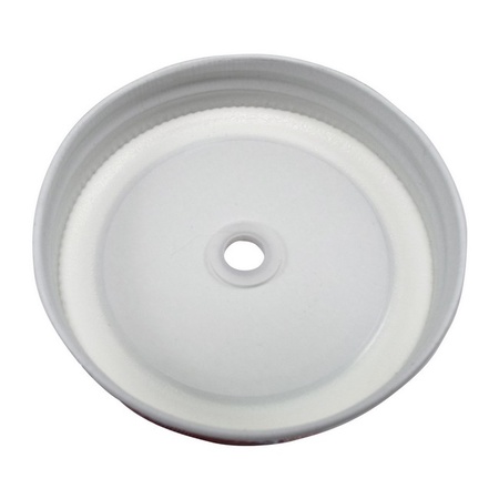 Sunshine Mason Co. Silver Mason Jar Lids with White Straws, 6 Pieces