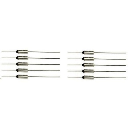 Thermal Fuse Thermal Cutoff Limiter 72c Degrees Celsius, 10 Pack