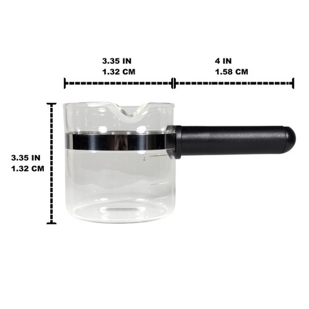 Univen 4 Cup Glass Espresso Coffee Carafe Compatible with Mr. Coffee, Krups, Salton, DeLonghi, Imusa, etc