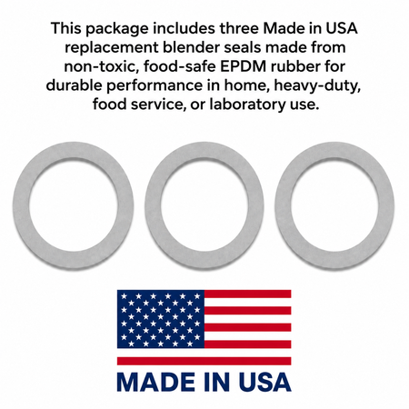Univen Blender O-ring Gasket Seal Compatible with Oster & Osterizer Blenders Made in USA 3 Pack