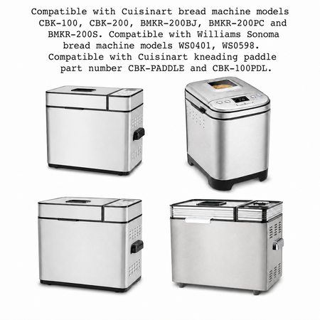 Univen Bread Machine Paddle Compatible with Cuisinart models CBK-100 CBK-200 BMKR-200BJ BMKR-200PC BMKR-200S CBK-100PDL