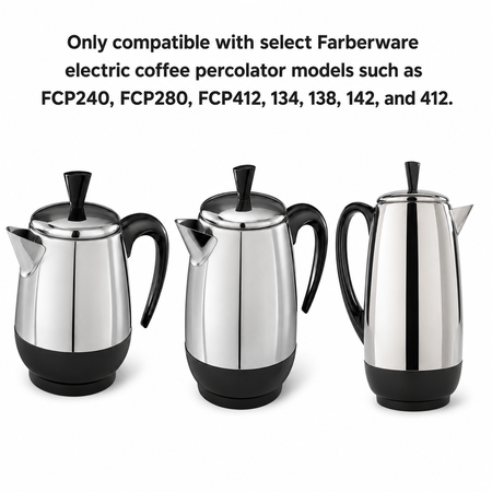 Univen Percolator Lid Compatible with Farberware Electric Percolator models FCP240 FCP280 FCP412 134 138 142 412