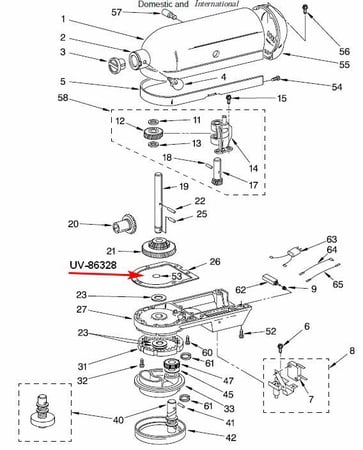 Univen Mixer Planetary Shaft O-Ring Seal Compatible with KitchenAid WP67500-55, 4159817, 67500-55 3 Pack