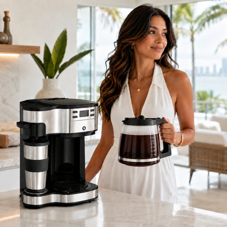 Univen 12 Cup Coffee Carafe Pot Compatible with Hamilton Beach 46300 46310 49933 49350 49954 49957 49966 49976 49980
