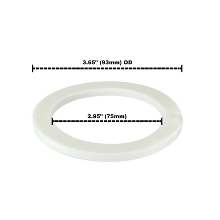 Univen Gasket Compatible with Bialetti 18 Cup Espresso Maker 2.95" (75mm) ID x 3.65" (93mm) OD Made in USA 3 PACK
