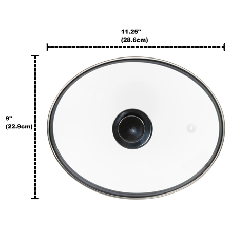 Univen Glass Lid Compatible with Hamilton Beach 5 Quart Slow Cooker models 33155 33258 33156 33357 33156SZ 33355 33157
