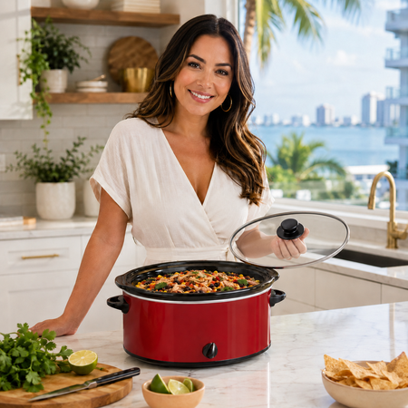 Univen Glass Lid Compatible with Hamilton Beach 5 Quart Slow Cooker models 33155 33258 33156 33357 33156SZ 33355 33157