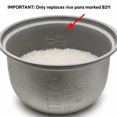 Univen Nonstick Rice Pan Bowl Only fits Zojirushi 5 Cup Model RNC10 and RPC10 PAN IS MARKED B211