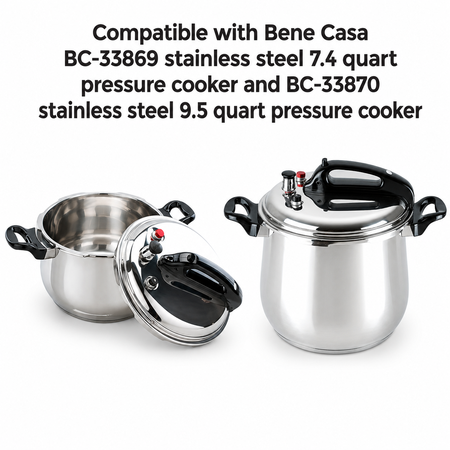Univen Pressure Cooker Gasket Compatible with Bene Casa Stainless Steel 7.4 and 9.5 Quart models BC-33869 BC-33870