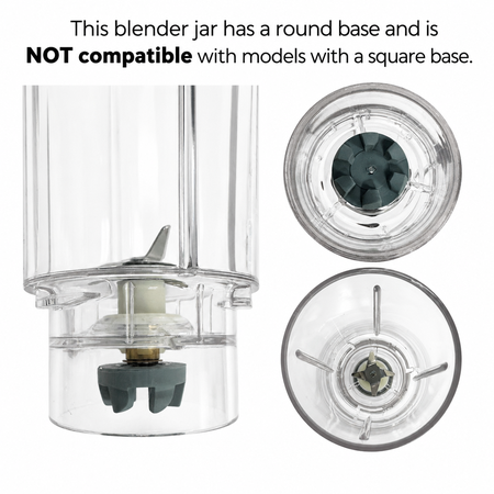 Univen Blender Jar and Blade Compatible with Hamilton Beach Models 51101 51101AG 51101B 51101BG 51101R 51101RG 51102