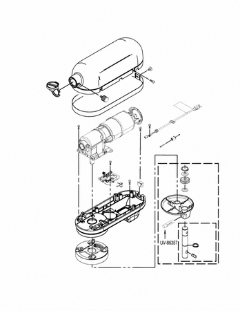 Univen Grooved Dowel Pin fits KitchenAid Mixers W10234531 2 Pack