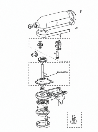 Univen Mixer Grooved Dowel Pin Compatible with KitchenAid WP9705443 2 Pack
