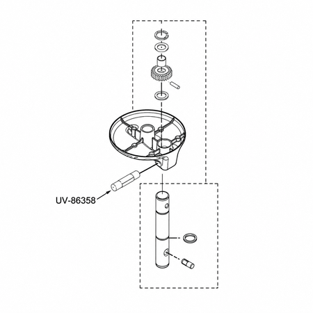 Univen Grooved Dowel Pin Compatible with KitchenAid W10234531 WPW10234531