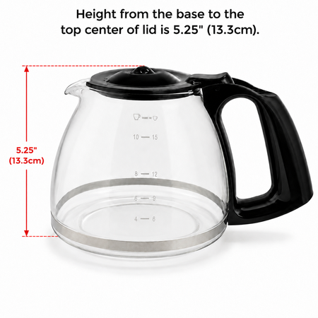 Univen 10 Cup Glass Coffee Maker Carafe fits Moulinex, Tefal and Groupe SEB