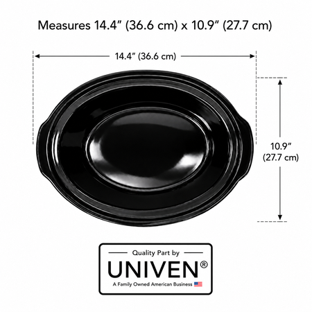 Univen 6 Quart Oval Slow Cooker Crock Pot Liner Compatible with Hamilton Beach  990229300 33861