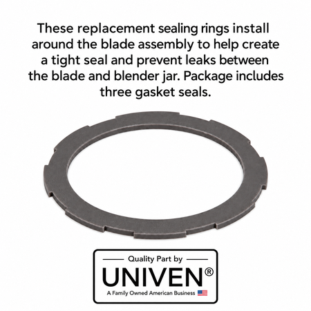 Univen Blender O-ring Gasket Seal fits Oster Oster Pro 1200 3 Pack
