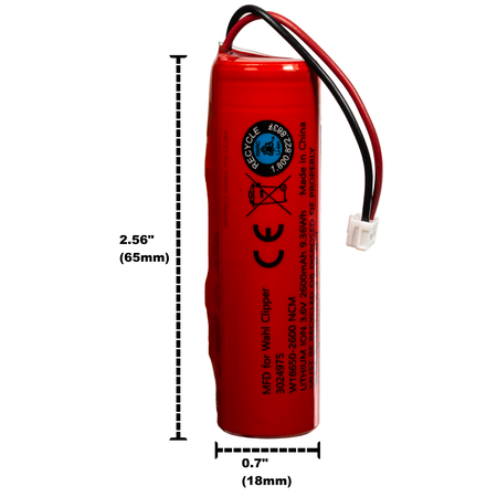 Wahl 3024975 93837-001 93837-200 Battery fits Cordless Magic Clip, Designer, Senior, Super Taper, Legend, Sterling 4