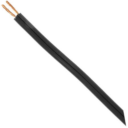 Zip Cord Lamp Cord, 18/2 Spt-1, Black, 100' Roll