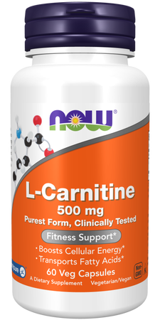 Now Foods L-Carnitine 500 Mg (Carnipure L-Carnitine Tartrate) - 60 Cap